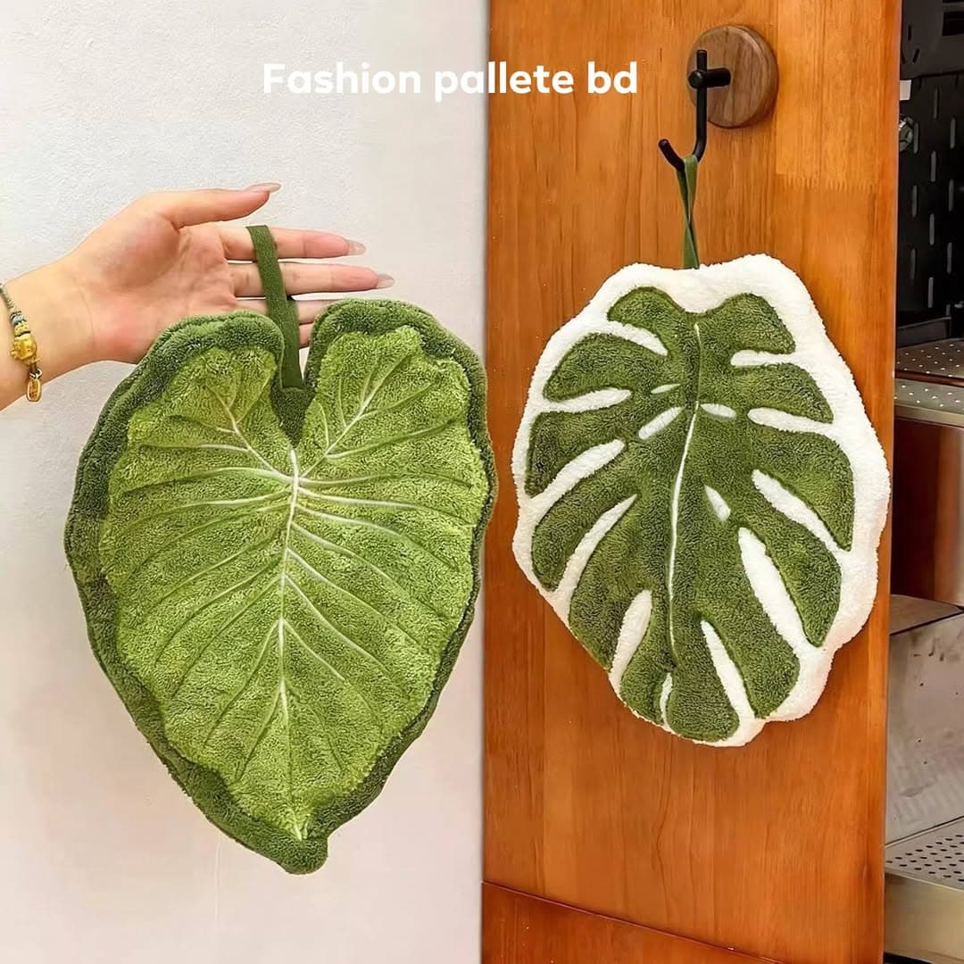 Leaf pattern Hand towel 